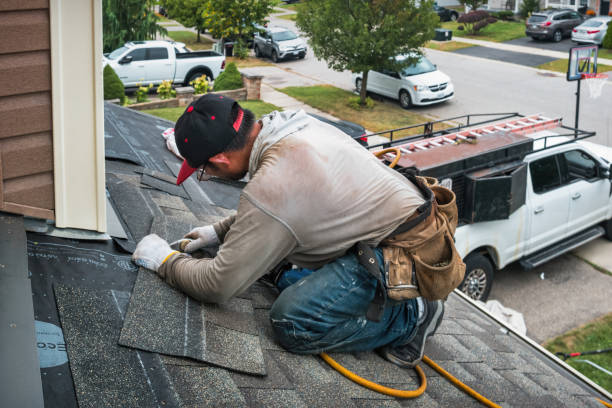 Professional Roofing technician working in USA